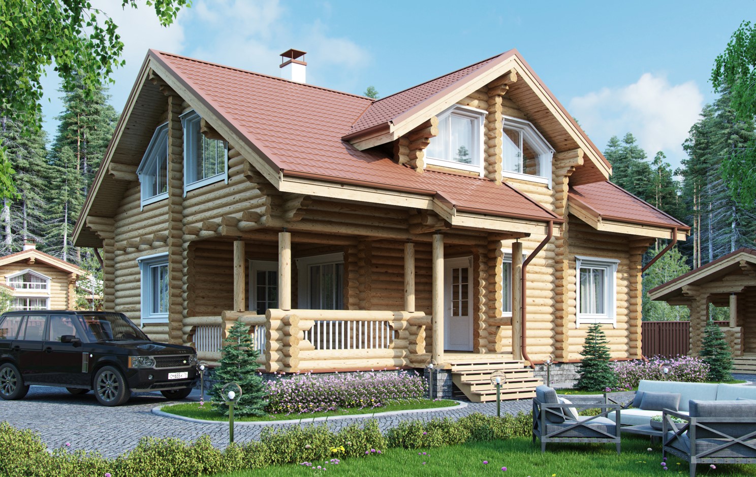 Проекты домов из оцилиндрованного бревна